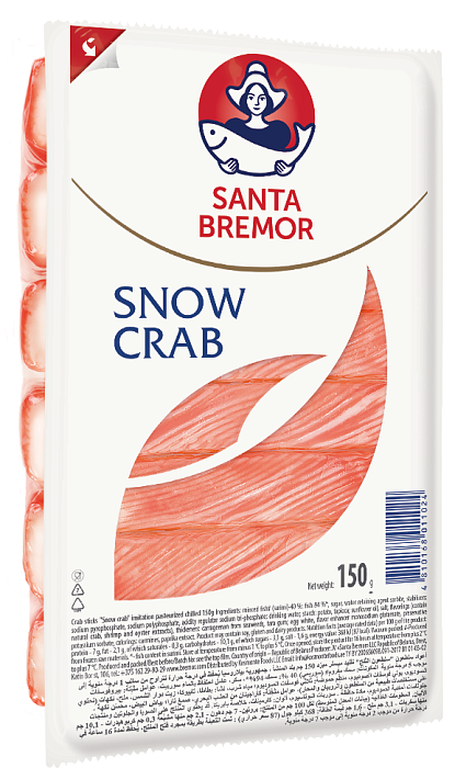 Crab sticks "Snow crab" imitation pasteurized chilled 150 g